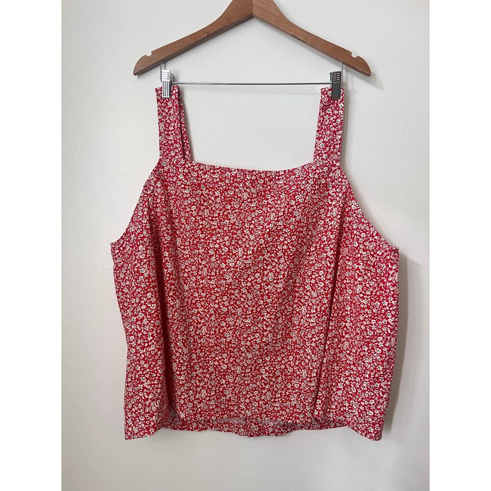 Torrid Red Ditsy Floral Sleeveless Tank Top